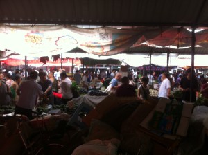 The nearby wet market