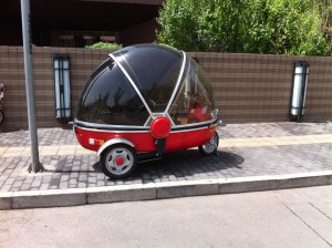 A "Beijing Buggy".  It's the perfect vehicle in a city where parking is at a premium.